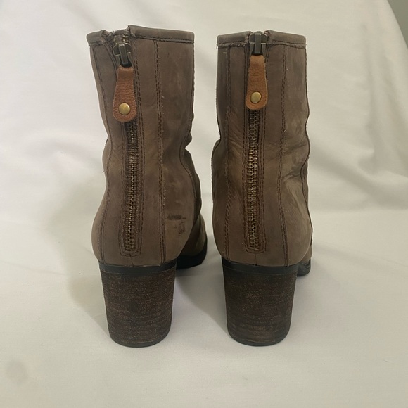 Rockport Boot Cobb Heel Natashya Slouch Mid Back Zip Brown Sz 7.5 - Picture 3 of 15